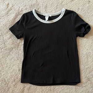 caution to the wind black crop top